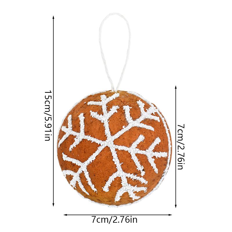 1/6 шт. Подвесные украшения для рождественской елки, пенопластовый шар, снежинка, пряничный человечек, подвеска, рождественские украшения для дома, Новый год 2025