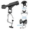 Boat Fishing Rod Holder 360-Degree Adjustable Rod Holder Large Clamp Opening Fishing Rod Racks Mount On Horizontal/Vertical Side Fishing Equipment