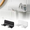 Hair Dryer Stand Holder Wall Mounted, ABS Punch Free Blow Dryer Holder Rack, Organizer For Hair Dryer, White ,Black