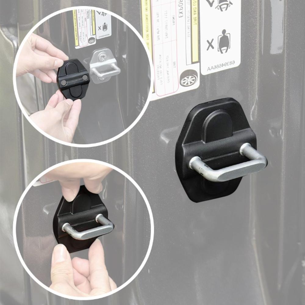 6PCS Car Door Latch Lock Protector Decoration Cover Trim for Jeep Wrangler JL Gladiator JT 2018-2026 Interior Accessories ABS