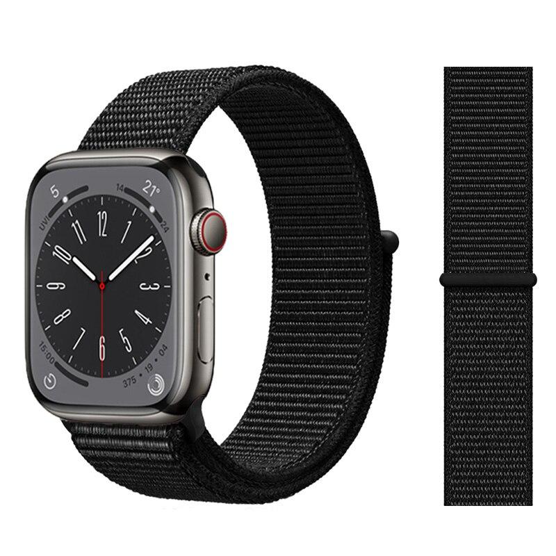 Нейлоновый ремешок-петля для Apple Watch Band 49 мм, 44 мм, 45 мм, 41 мм, 40 мм, 42 мм, 38 мм, браслет Correa iwatch series 3, 4, 5, 6 Se 7, 8, ультра, 49 мм, ремешок