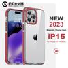 Прозрачный акриловый чехол для телефона iPhone 15 ProMax 15 14 Pro Max Plus 14Pro противоударный бампер металлический защитный чехол для линз