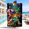 Alien heroes Beach Towel, Microfiber Beach Towel, Perfect For Pool, Beach, Travel, Home Decor Beach Party Fan gifts