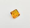 Стеклянный камень цитринового оттенка, стеклянные стразы весом 6,35 карата, желтый граненый квадратный прямоугольный стеклянный камень, размер 12x12x6 мм.