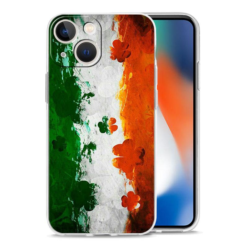 Чехол для телефона iPhone 17 Air Cases iPhone 16 15 12 13 14 Pro Max SE 7 8 Plus iPhone11 Прозрачный Мягкий Чехол Флаг Ирландии
