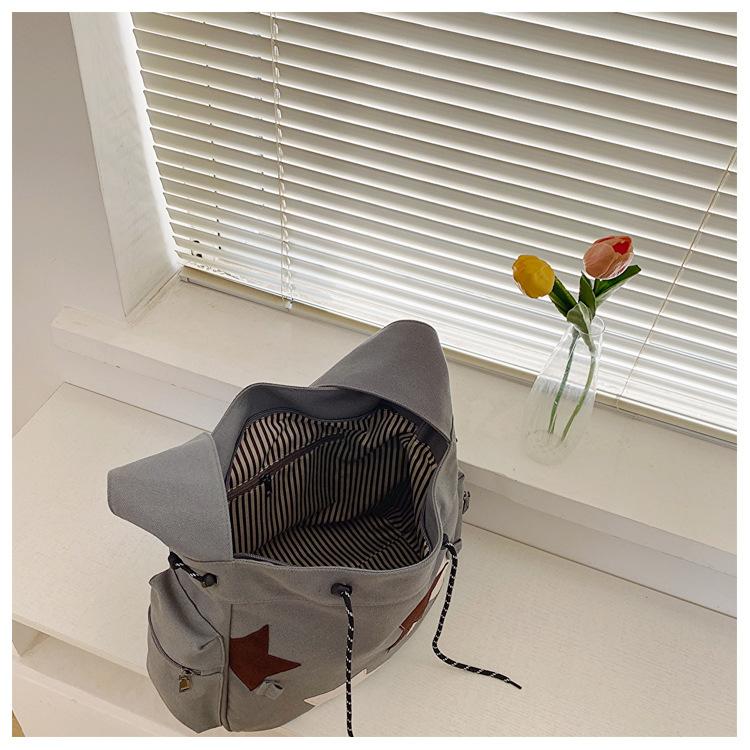 Холщовая сумка, женская тканевая сумка большой вместимости, сумка через плечо в стиле Star Academy, сумка через плечо