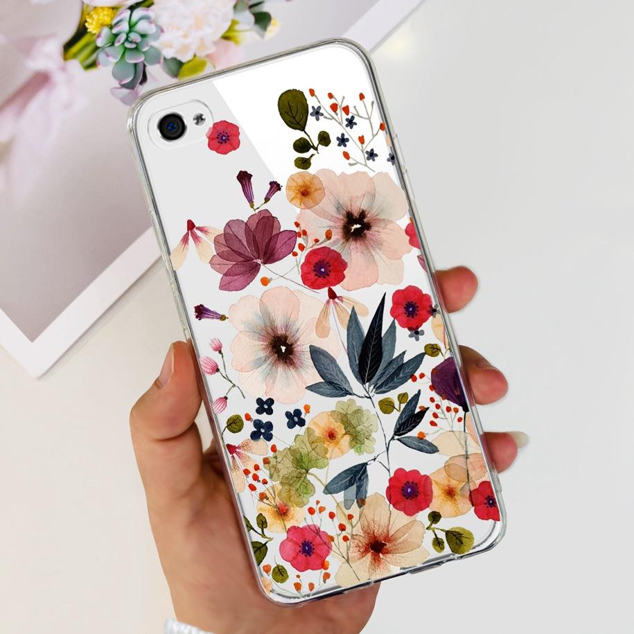 For Apple iPhone 4 Case Popular Flower Astronaut Clear Funda Soft Silicone Cover For iPhone 4s 4 s Bumper for iPhone4 Coque Capa