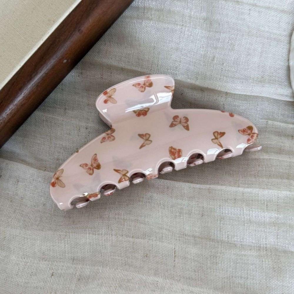 Pink Hair Claw Clip Butterfly Print Large Claw Clip New Hair Clip Headdress