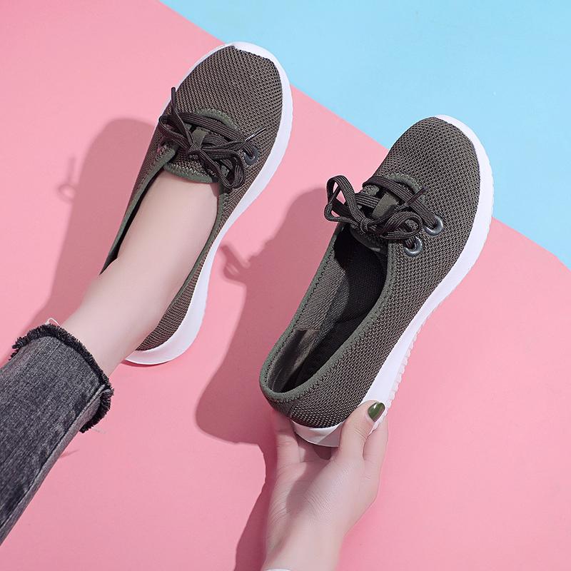Домашняя уличная обувь для мамы для отдыха с дышащей сеткой, женская повседневная обувь для ходьбы на плоской подошве, офисная рабочая обувь для медсестры