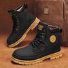 Осенние высокие ботинки ревеня мужские уличные ботинки Мартина на толстой подошве с увеличением роста рабочие ботинки повседневные мужские ботинки 2025 новинка