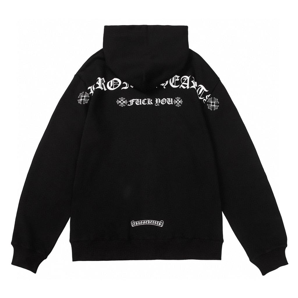 830 CHROME HEARTS Осень-Зима 2026 Новый Большой Размер Классический Стиль Логотип Молния Худи Толстовка, Подходит для Ношения Парами