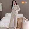 Pajamas women's winter anti-static island fleece thickened and fleece can be worn outside in autumn and winter casual loungewear women's suit