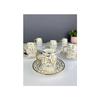 Grace Gold White Porcelain Set Of 6 Cups