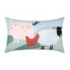 Coussin Décoratif - Les Animaux De Tom - 30 X 50 Cm - Déhoussable - Motif Campagne - Intérieur