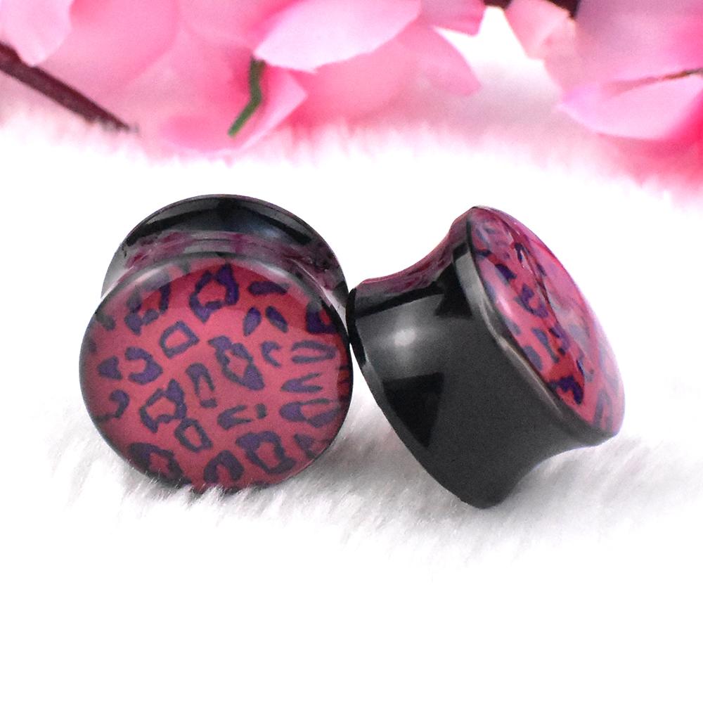 6-34 мм сексуальные леопардовые ушные туннели, заглушки и манометры, акриловые расширители для ушей, растягивающиеся ювелирные изделия для пирсинга