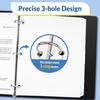 SUNEE Binder Dividers with Tabs for 3 Ring Binder, 8.5 x 11 Paper White Binder Dividers Blank with 8 Tabs, 4 Sets Page Dividers for School, Office