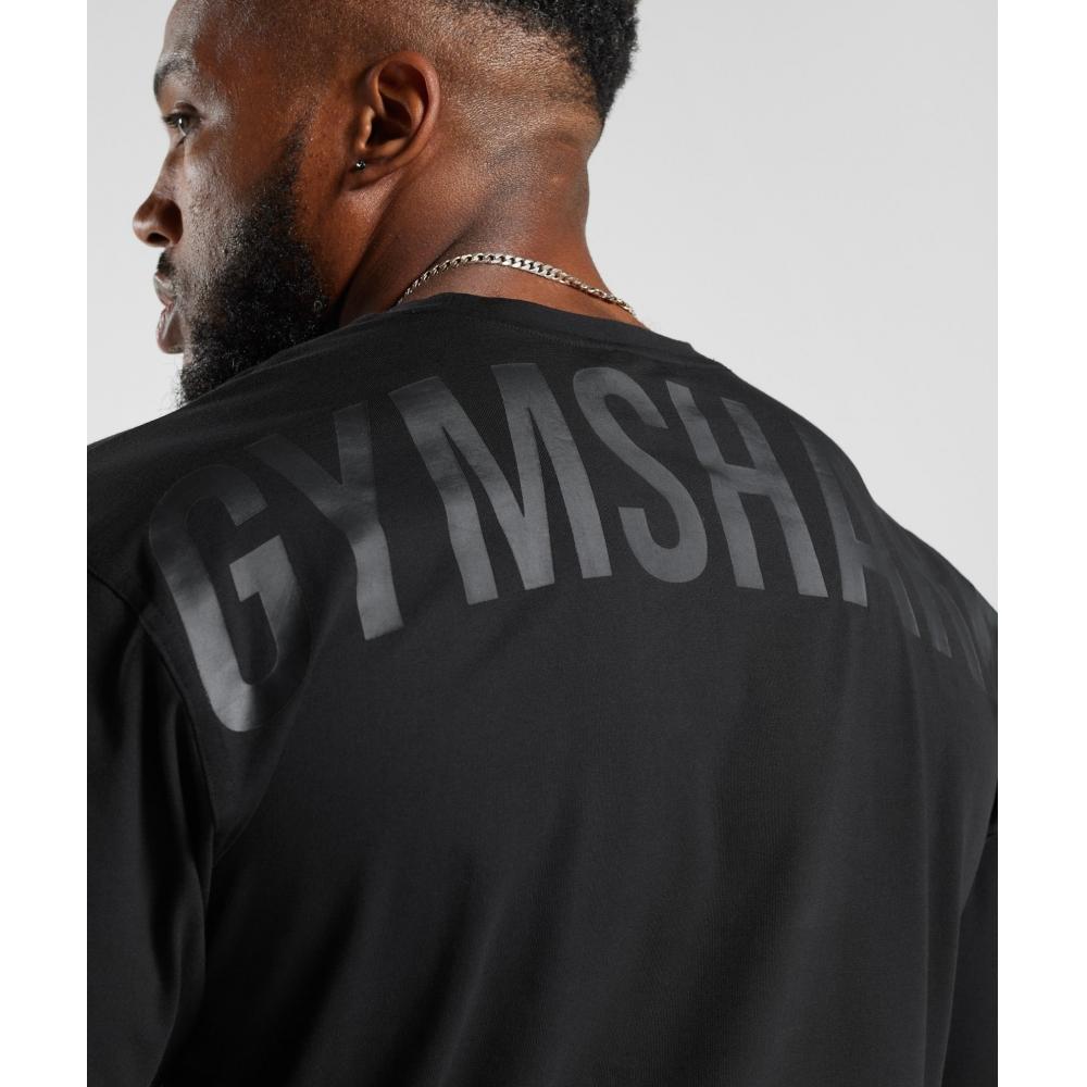 Gymshark Футболка Power черная A4A9Q BB2J