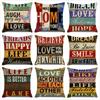 Домашнее кресло Сиденье Мебель Подушка Чехол Ретро Индустриальный Стиль Подушка Текстура Дерева Декор Буквами Наволочка