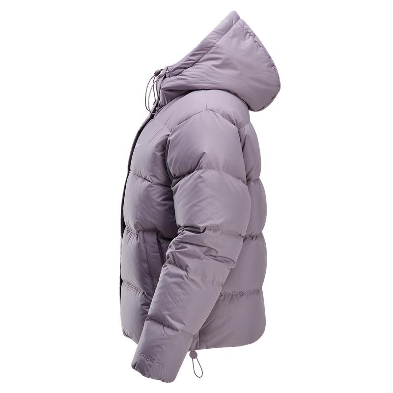 Nike Metropuffer Повседневная спортивная куртка-пуховик на молнии, теплая, ветрозащитная, водонепроницаемая, женская куртка, светло-минерально-фиолетовая, белая, FZ5929226