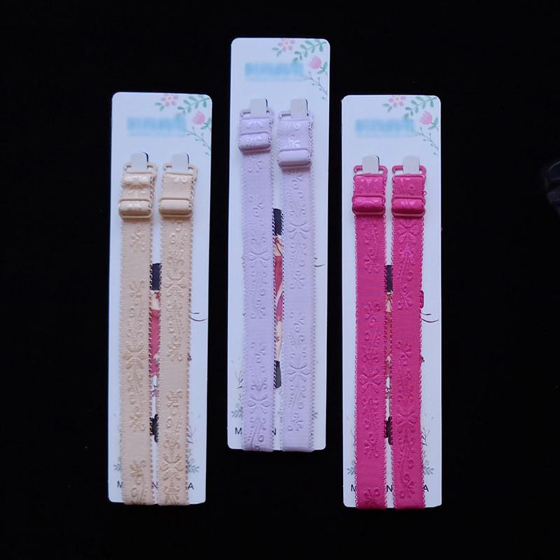 Adjustable Floral Lace Buckle Bra Straps For Women's Elastic Bra Extension Strap Clip Expander Adjust