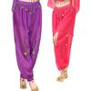 1pcs Belly Dancing Trousers Women Chiffon Bloomers Shiny Sequins Tassels Dancing Pants Show Costumes