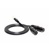 WV-9211-1.5B: Two XLR Canon Female to 3.5mm Stereo Mini Plug Unbalanced Line Cable (1.5m, Black)