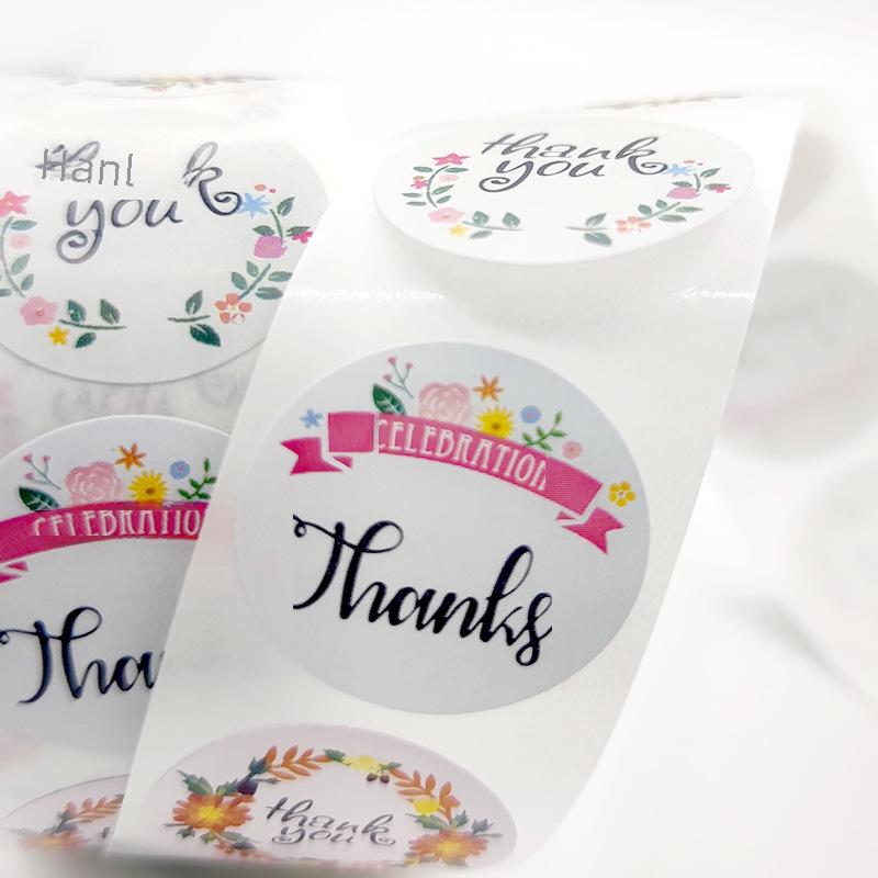 500 Self-Adhesive Thank You Dessert Stickers - Cartoons, Weddings, & Baking Seals for Children