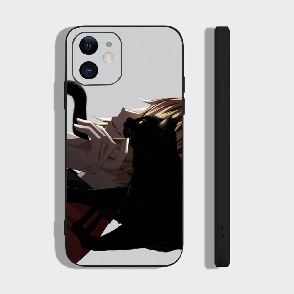 Аниме H-Haikyuu Nekoma Чехол для телефона Для iPhone 17 Air 16 15 14 13 Pro Max 11 12 Черный силиконовый чехол