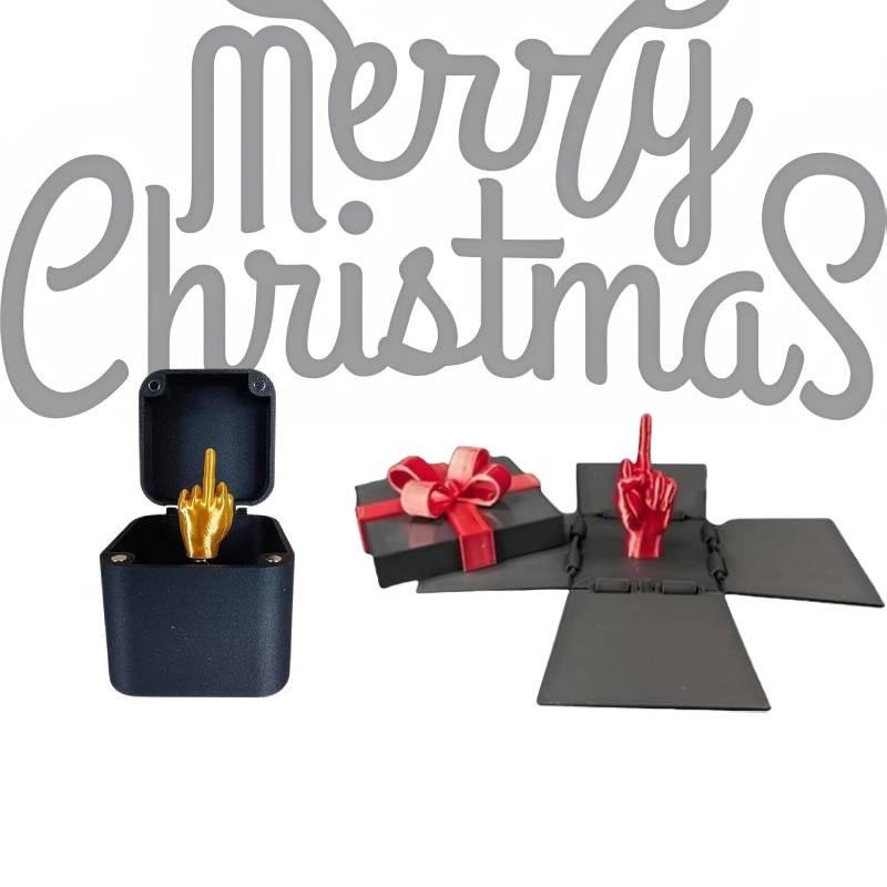 Уникальный и креативный декоративный подарок «Средний палец в коробке» для рождественских праздников