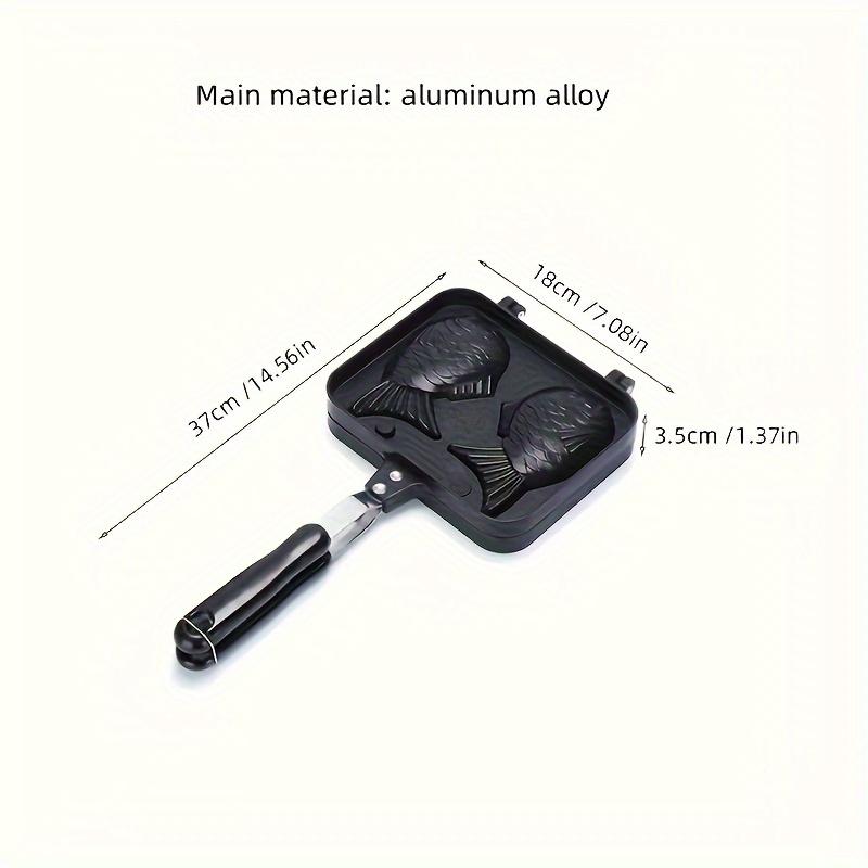 1pc Taiyaki Mold Fish Shaped Waffle Roasting Pan Handmade Biscuit Cake Mold Non-stick Small Fish Skillet