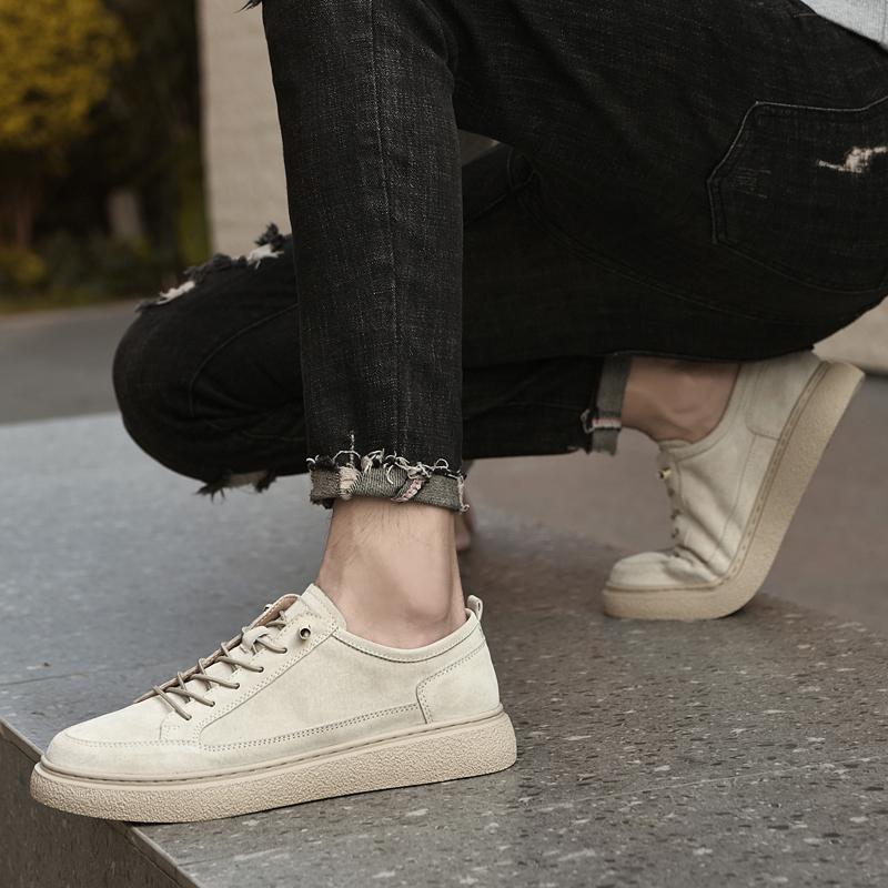 Мужская обувь из натуральной кожи в британском стиле, трендовая удобная повседневная обувь, мокасины, мужская обувь на плоской подошве