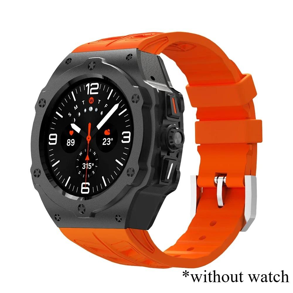 Роскошный комплект для модификации Samsung Galaxy Watch 8 Ultra 2025, карбоновый корпус, резиновый ремешок для Galaxy Watch 7 Ultra 47 мм, аксессуар