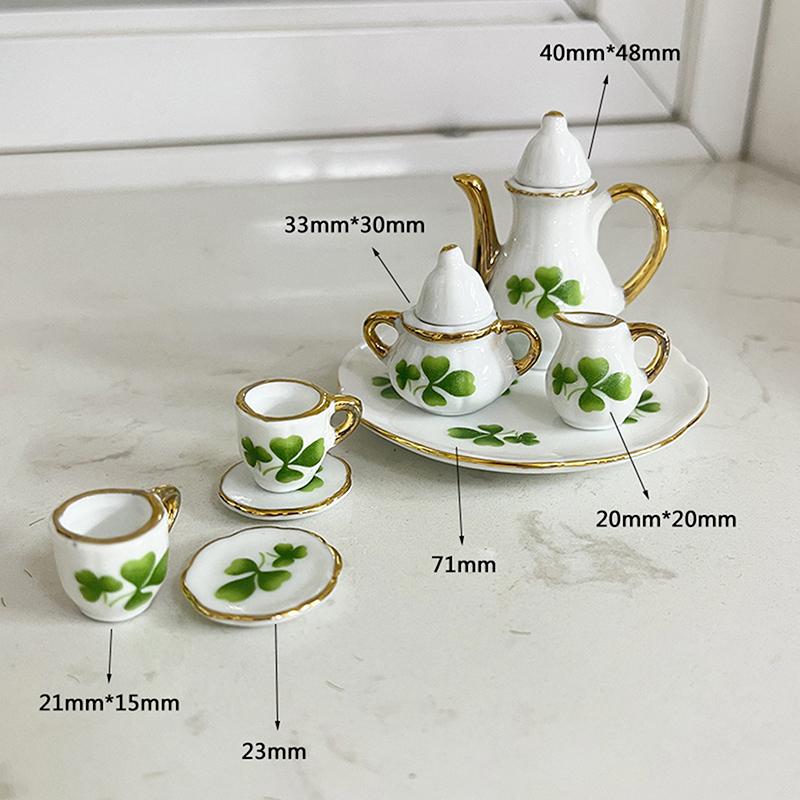 1:12 кукольных миниатюрных мини-керамических чайных сервизов, мебель, модель для дома, декор, игрушка, кукольный дом, аксессуары