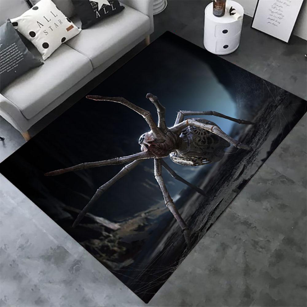 Хэллоуин Паук Ковер 3D Печатный Страх Ужас Коврик Кошелек или Жизнь Ковер Гостиная Спальня Коврики Подарок на Хэллоуин Домашний Декор