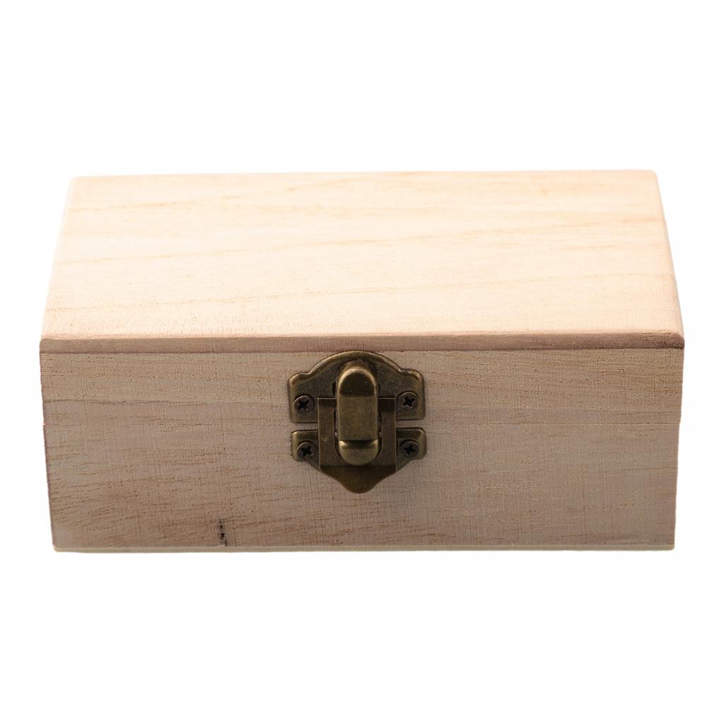 Box 1pcs/3pcs Plain Wooden Hinged Storage Household