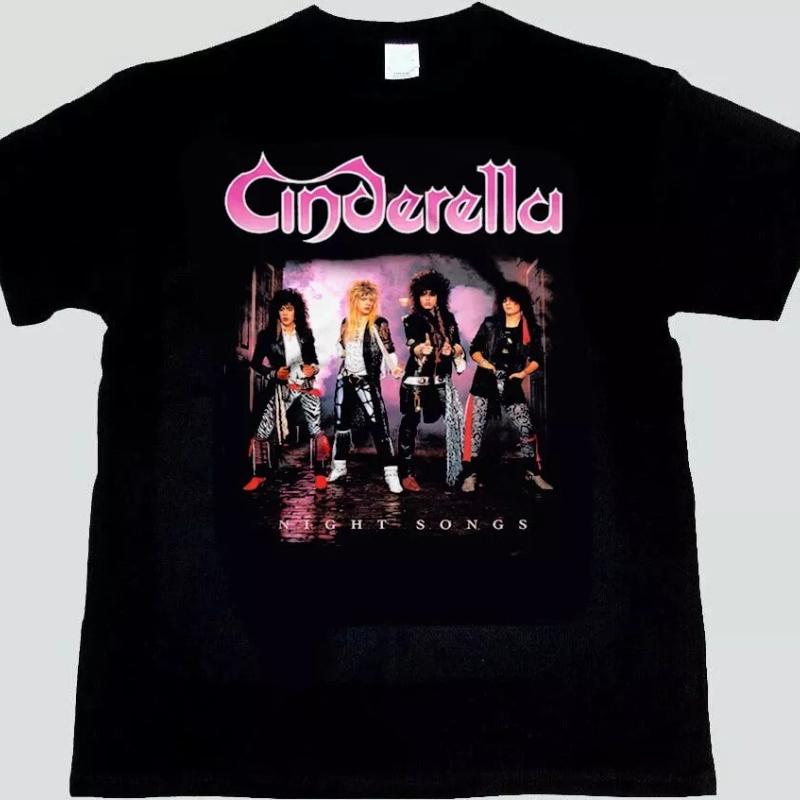 Американская ретро мужская футболка рок-группы Золушка Летняя новая ретро мода уличная одежда