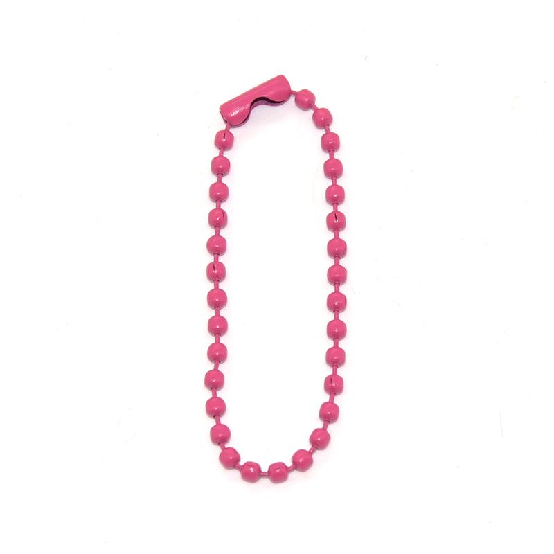2.4mm Colorful Bead Chain for DIY Jewelry – Painted Iron Wave Chain with Buckle Pendant Connector