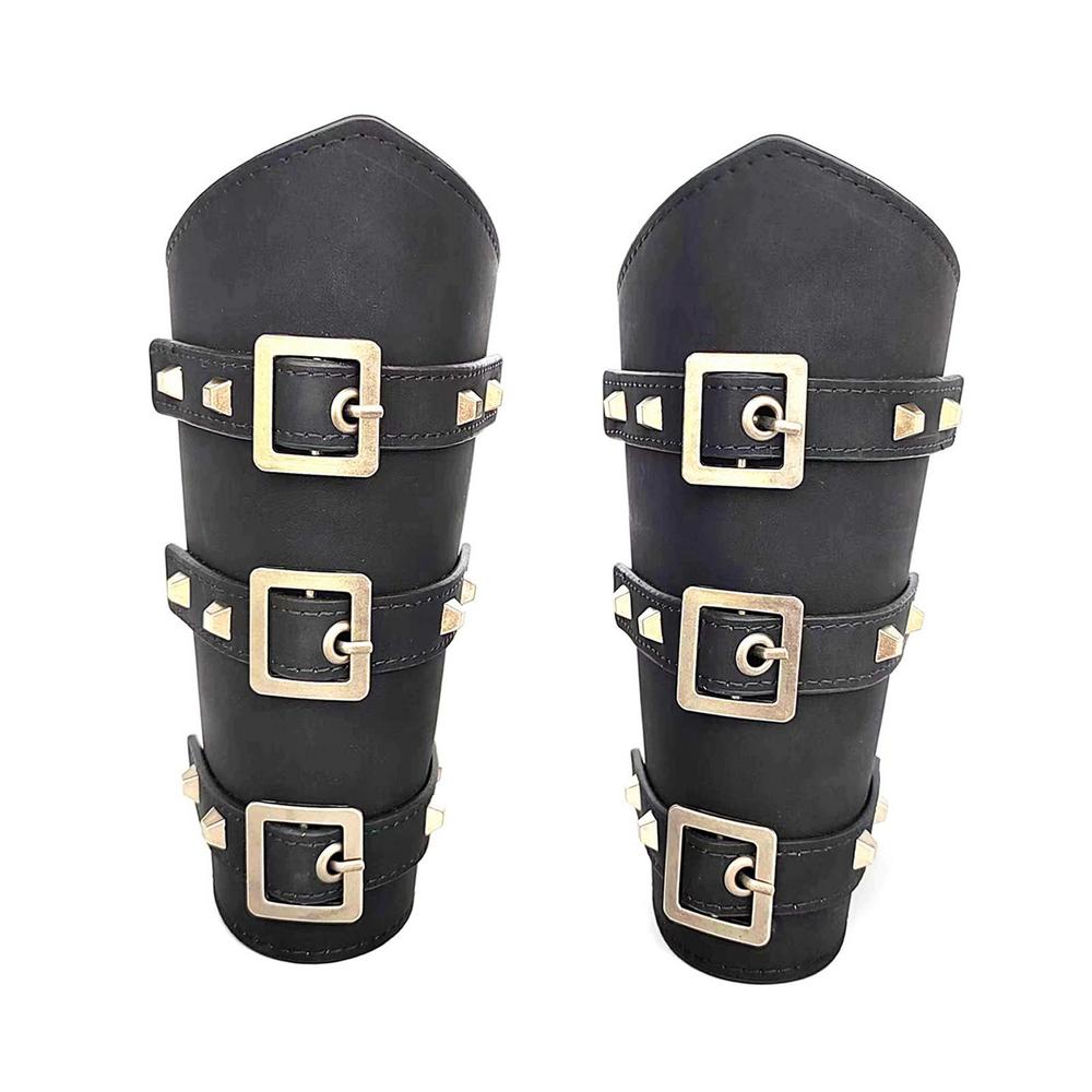 Панк хип-хоп косплей кожаная броня рука викинг браслеты пиратский рыцарь перчатка наруч наручи аксессуары