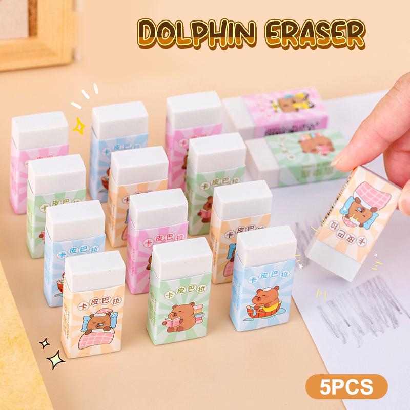 10 шт. художественные принадлежности прочный ластик для студентов обучающие инструменты креативный простой стильный ластик для рисования мультяшный милый ластик капибара