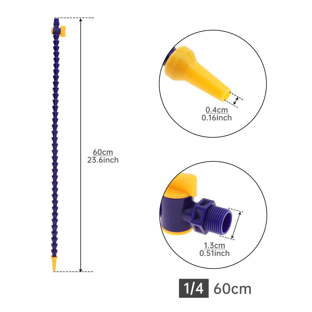1/2 3/8 1/4 PT резьба пластиковая круглая насадка гибкая трубка водяного масляного охлаждения 50/60 см для станков с ЧПУ / фрезерования с переключателем, шланг для масляного охлаждения