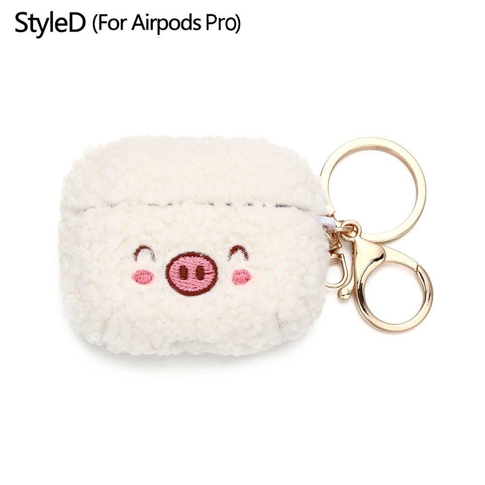 Fashion Silicone Cute Earphone Cover Fluffy Bear Earphone Case Headphones Fur Case Headphone Box