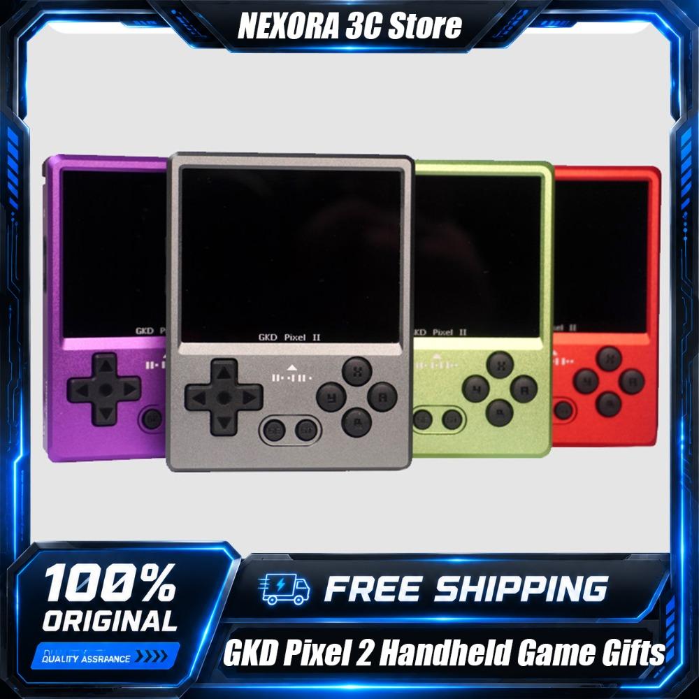 GKD Pixel 2 Metal Handheld Game Console 2.4 Inch 640x480 IPS Screen CNC Aluminum Retro Mini Pocket Console Portable Gifts