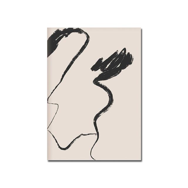 Modren абстрактные минималистичные черные линии бежевые постеры, печать на холсте, настенные художественные фотографии, украшение для гостиной, спальни