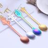 4Pcs Christmas Tea Mixing Stainless Steel Coffee Snacks Spoons Dessert Tableware
