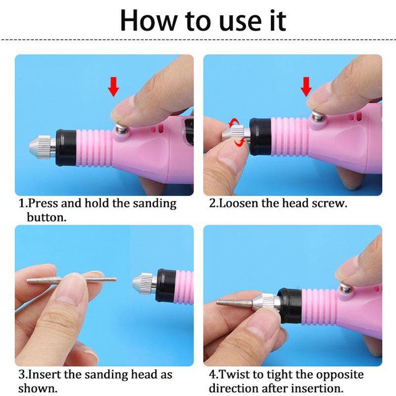 USB мини-электрический шлифовальный набор с переменной скоростью, вращающийся инструмент, сверло, гравировальная ручка для фрезерных и полировальных инструментов
