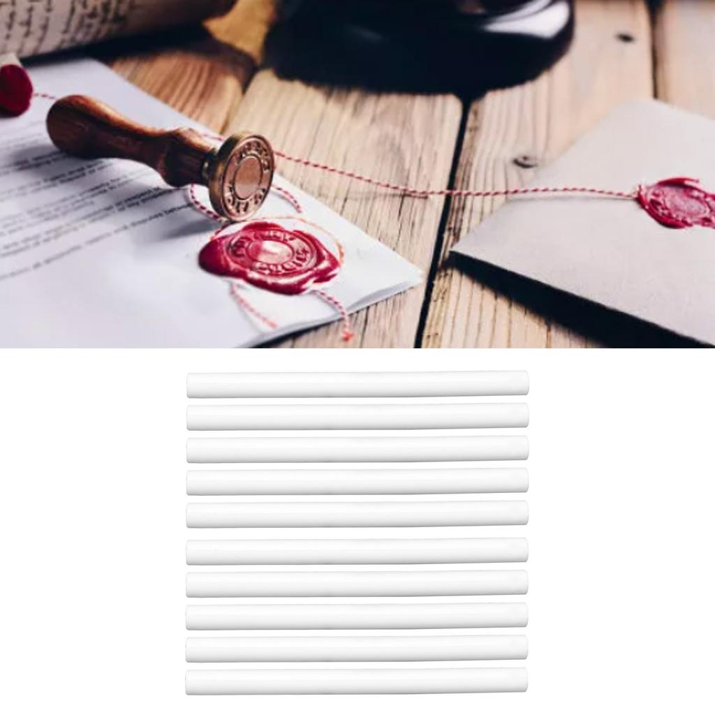 10Pcs Sealing Wax Sticks MultiColor Small Round Stamp Tools for DIY Invitations Cards Envelopes