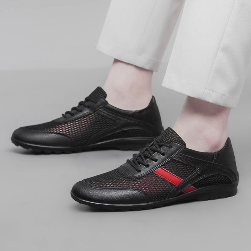 Классическая дышащая повседневная обувь для мужчин, туфли на плоской подошве, мокасины, мужские деловые лоферы, обувь