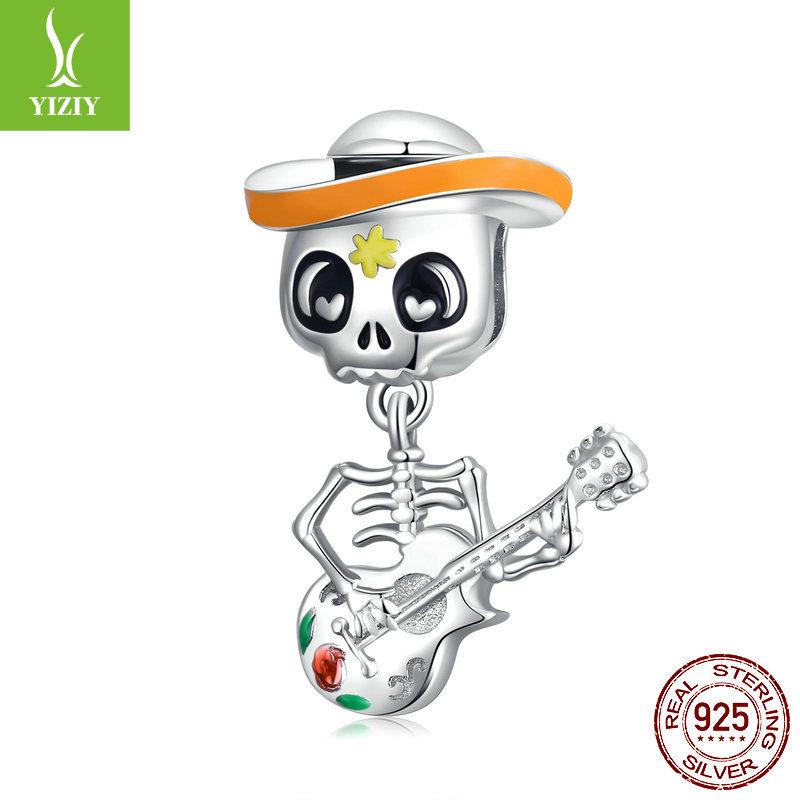 Halloween Bracelet Beaded 925 Silver, Diablo Festival Diy Bead Loose Bead Accessories