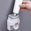 Wall Mounted Toothbrush Holder Toothpaste Squeezer Multifunction Automatic Toothpaste Dispenser Bathroom Toothbrush Stand Rack
