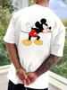Дисней Микки Креативная Мультяшная Футболка с Принтом Летняя 2026 Новая Мужская и Женская Уличная Хип-Хоп Повседневная Свободная Футболка с Коротким Рукавом